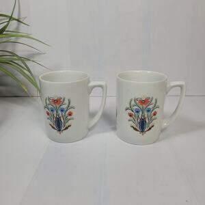 2 Vintage Berggren Coffee Mugs, Swedish Cups